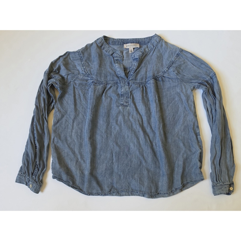 Philosophy‎ Republic Clothing Women's Long-Sleeve Denim Blouse – Size L
